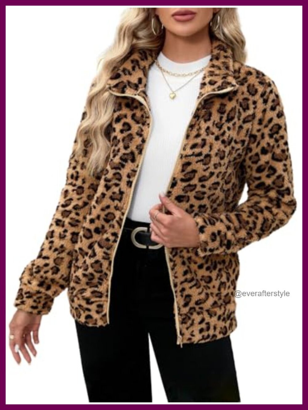 Women's Sherpa Fleece Full Zip Jacket Warm Winter Coat